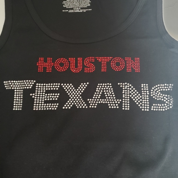 handmade Tops - Houston Texans Football Women bling tank